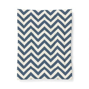 Chevron Cotton Comforter – Navy - Dipaliz - Quilts & Comforters