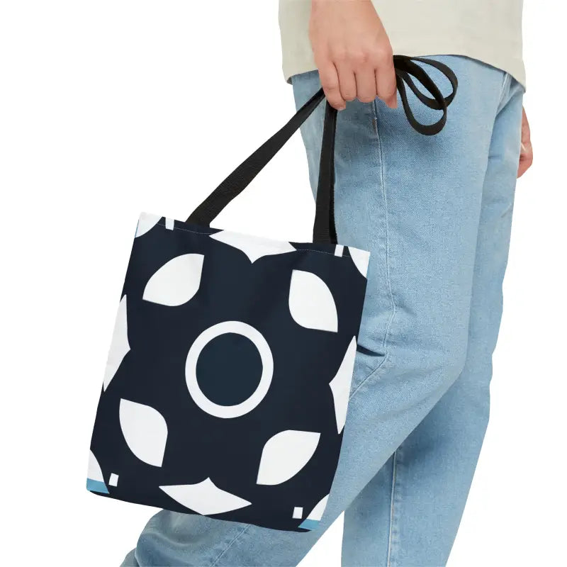 Elevate Style: Black & White Abstract Pattern Tote Bag! - Bags