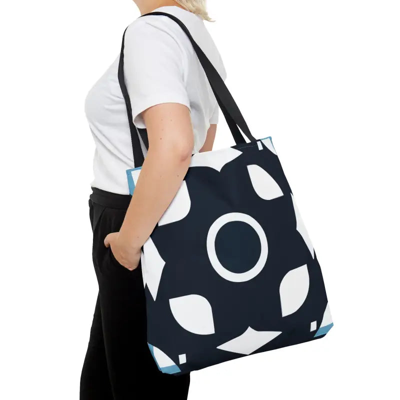 Elevate Style: Black & White Abstract Pattern Tote Bag! - Bags