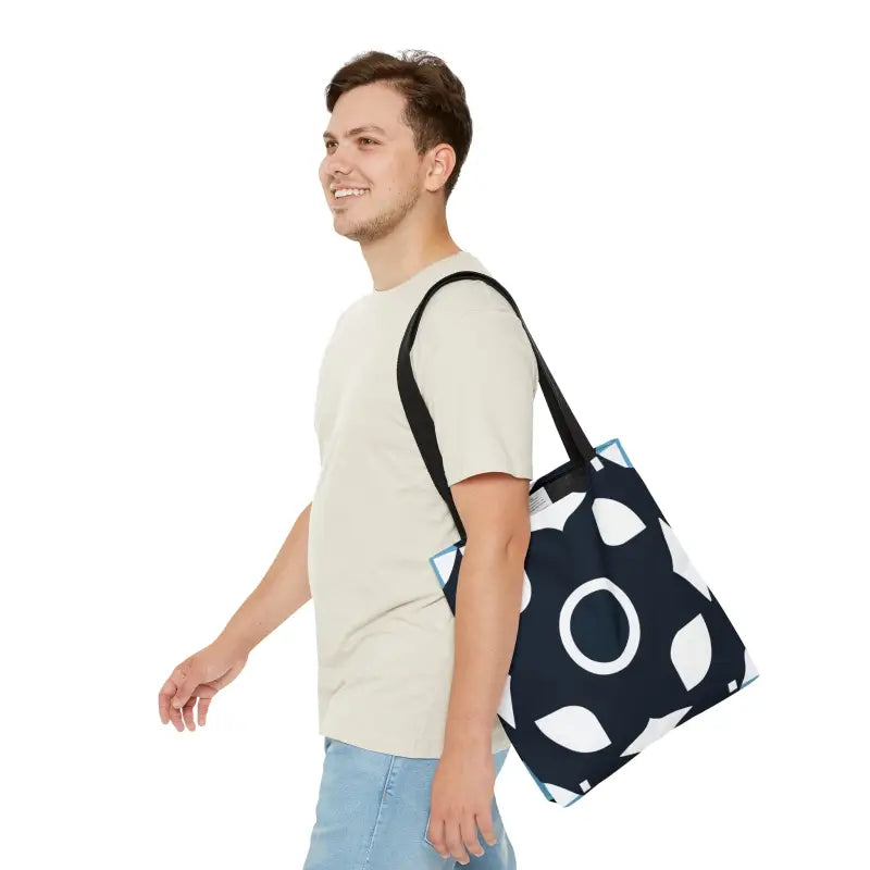 Elevate Style: Black & White Abstract Pattern Tote Bag! - Medium Bags