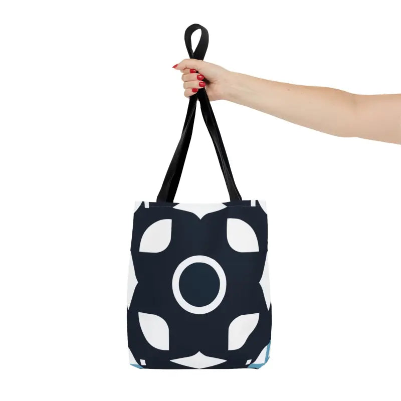 Elevate Style: Black & White Abstract Pattern Tote Bag! - Small Bags