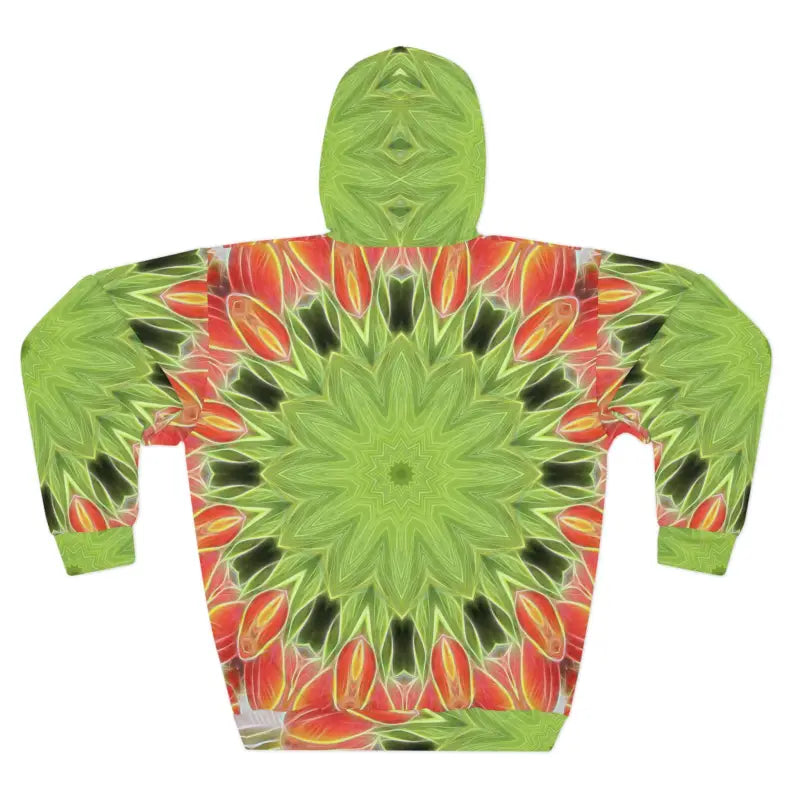 Elevate your Style with a Cozy Abstract Green Pullover Hoodie - All Over Prints