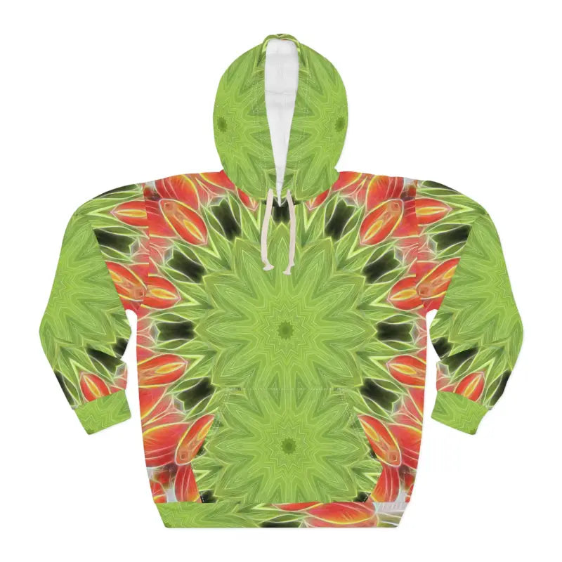 Elevate your Style with a Cozy Abstract Green Pullover Hoodie - s All Over Prints