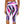 Abstract Pink Blue Striped Yoga Capri Leggings - Dipaliz