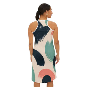Print Racerback Dress - Chic Abstract Vibrant Patterns - Dipaliz - Dresses