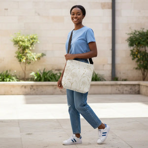 Chic Adjustable Tote Bag - Minimalistic Dandelions - Dipaliz - Bags