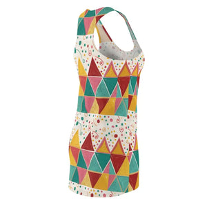 Vibrant Geometric Aop Racerback Dress by Dipaliz - Dresses