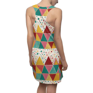 Vibrant Geometric Aop Racerback Dress by Dipaliz - Dresses