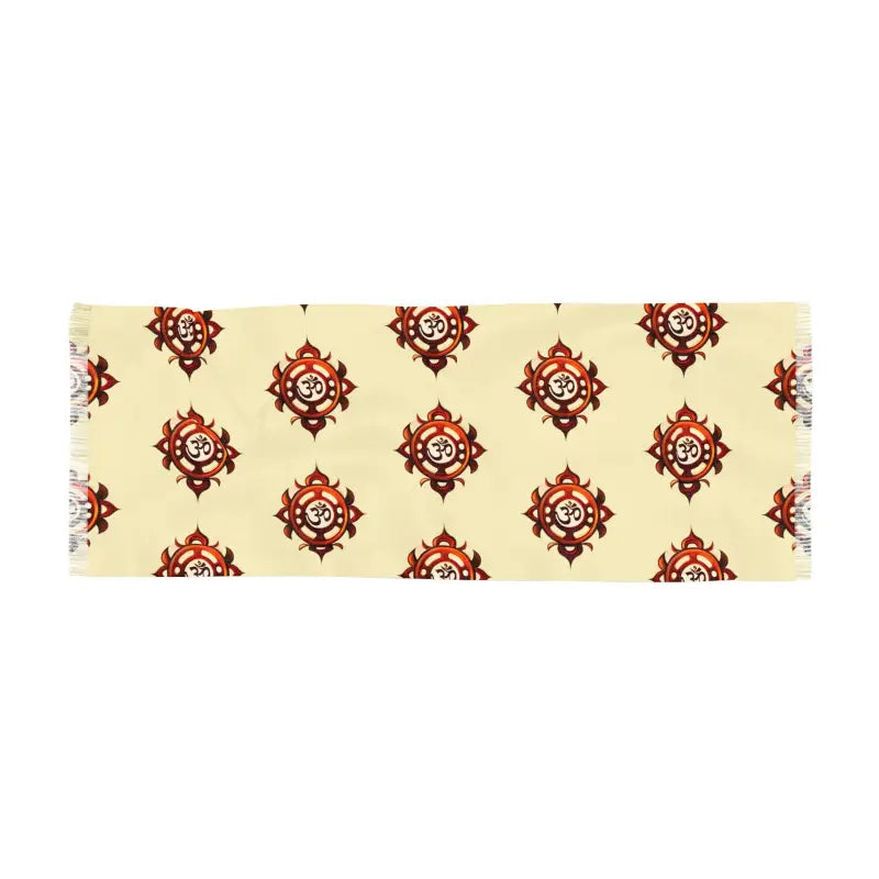 Transform your Look with the Chic Aum Pattern Polyester Scarf - 27’’ × 73’’