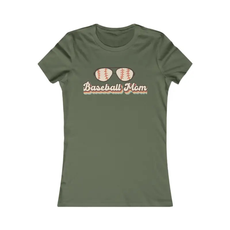 Rock your Style in the Chic Baseball Mama Favorite Tee - s / Military Green T-shirt