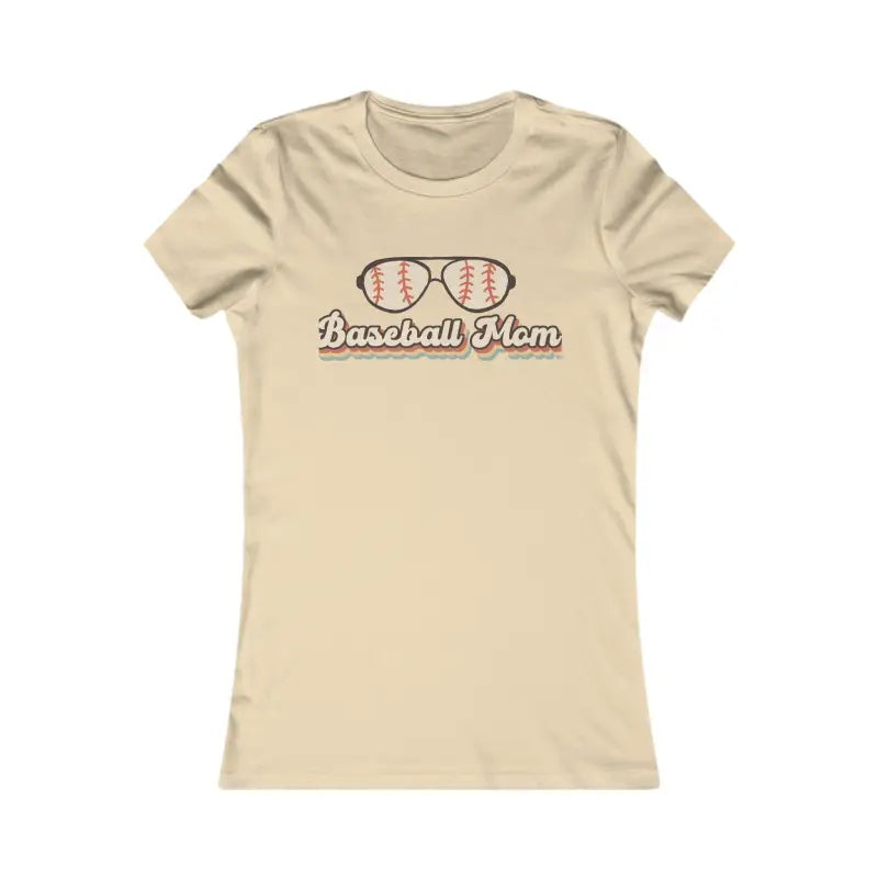 Rock your Style in the Chic Baseball Mama Favorite Tee - s / Soft Cream T-shirt