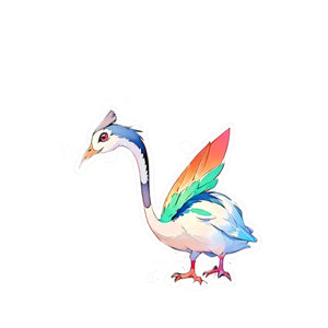 Cute Bird Kiss Cut Vinyl Decals White Satin Stickers - Dipaliz - 6’’ x 8’’ / Kiss-cut / Decorative