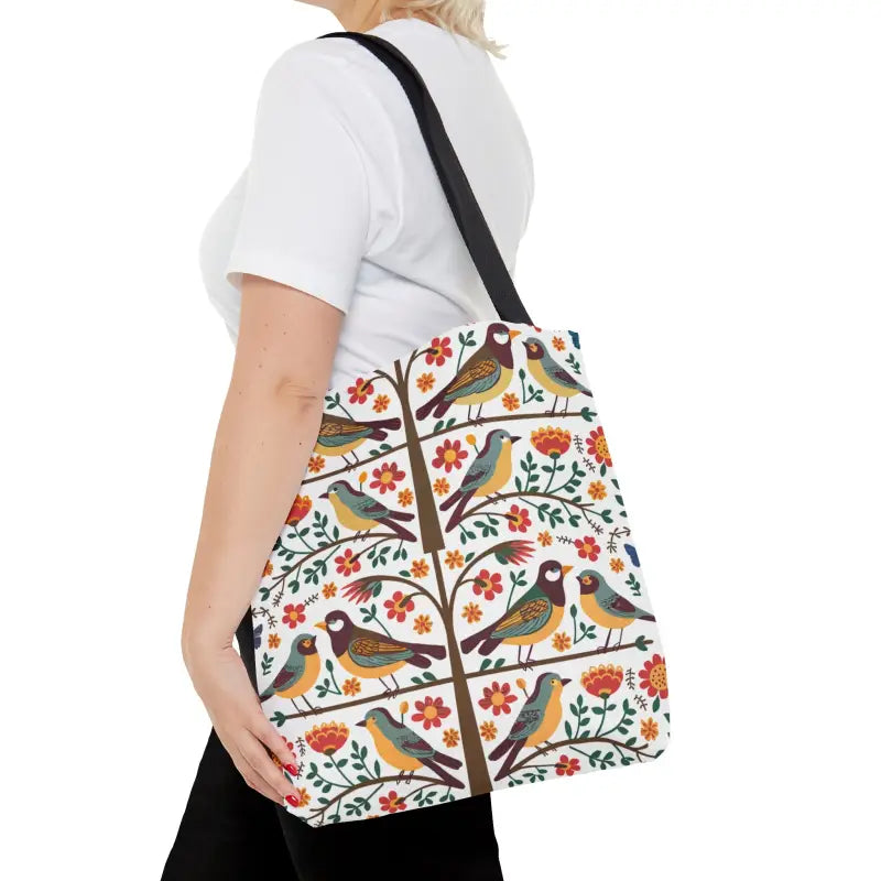 Birds on a Tree Tote Bag: 2024’s Nature-inspired Fashion Trend - Medium Bags