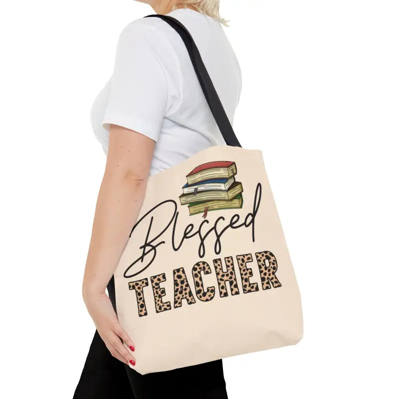 Elevate your Classroom Style with the Blessed Teacher Tote Bag - Medium Bags