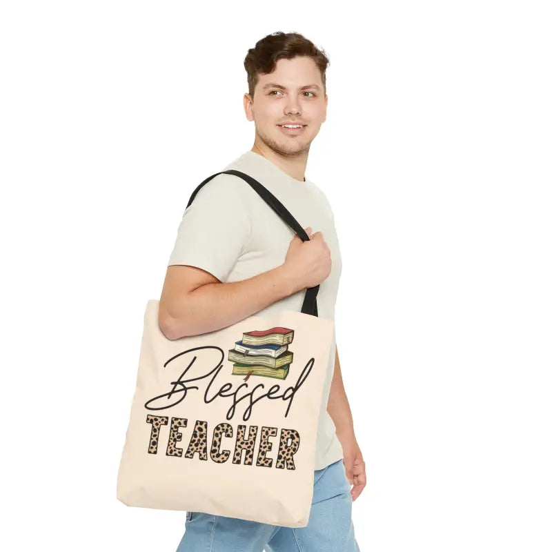 Elevate your Classroom Style with the Blessed Teacher Tote Bag - Bags