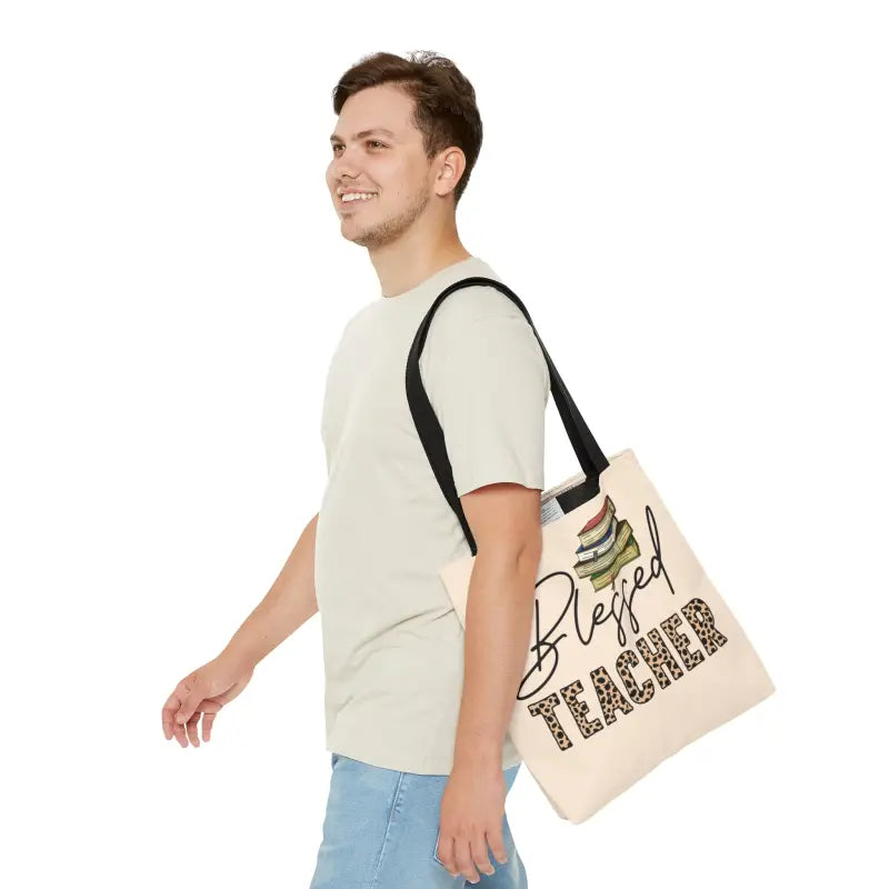 Elevate your Classroom Style with the Blessed Teacher Tote Bag - Bags