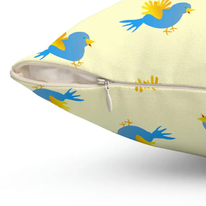 Chic Blue Bird Pillow: a Bold Room Revamp - Home Decor