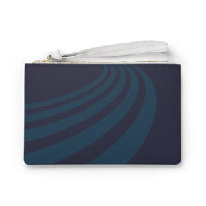 Blue Stripes Abstract Clutch Bag - Bold Fashion Statement - Dipaliz - one Size - Bags
