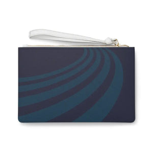Blue Stripes Abstract Clutch Bag - Bold Fashion Statement - Dipaliz - one Size - Bags