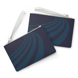 Blue Stripes Abstract Clutch Bag - Bold Fashion Statement - Dipaliz - one Size - Bags