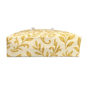 Chic Botanical Tote - Golden Foliage Weekender Bag - Dipaliz - Luggage & Bags