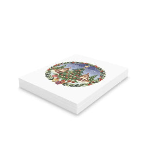 Christmas Tree Greeting Cards - Festive Digital Print - Dipaliz - Holiday Ornaments