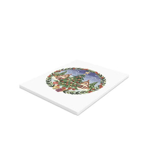 Christmas Tree Greeting Cards - Festive Digital Print - Dipaliz - Holiday Ornaments