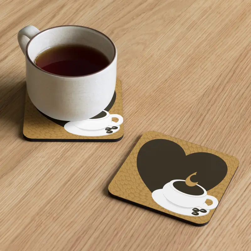 Elevate your Coffee Break with Chic Heat Resistant Mug & Coaster - Kitchen and Dining