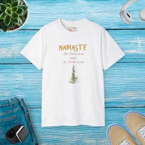 Namaste T-shirt - Divine Energy Confidence Tee - Dipaliz - White / s - T-shirts