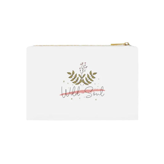 Wild Soul Cosmetic Bag with Gold Zipper Style - White / one Size Bags