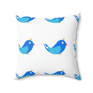 Blue Birds Polyester Square Pillow Vibrant Decor - Dipaliz - 20’’ × - Throw Pillows
