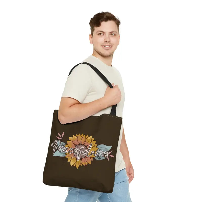 Stylish Sunflower Print Tote Bag for Every Outfit - Large / Unisex / Open Top Bags