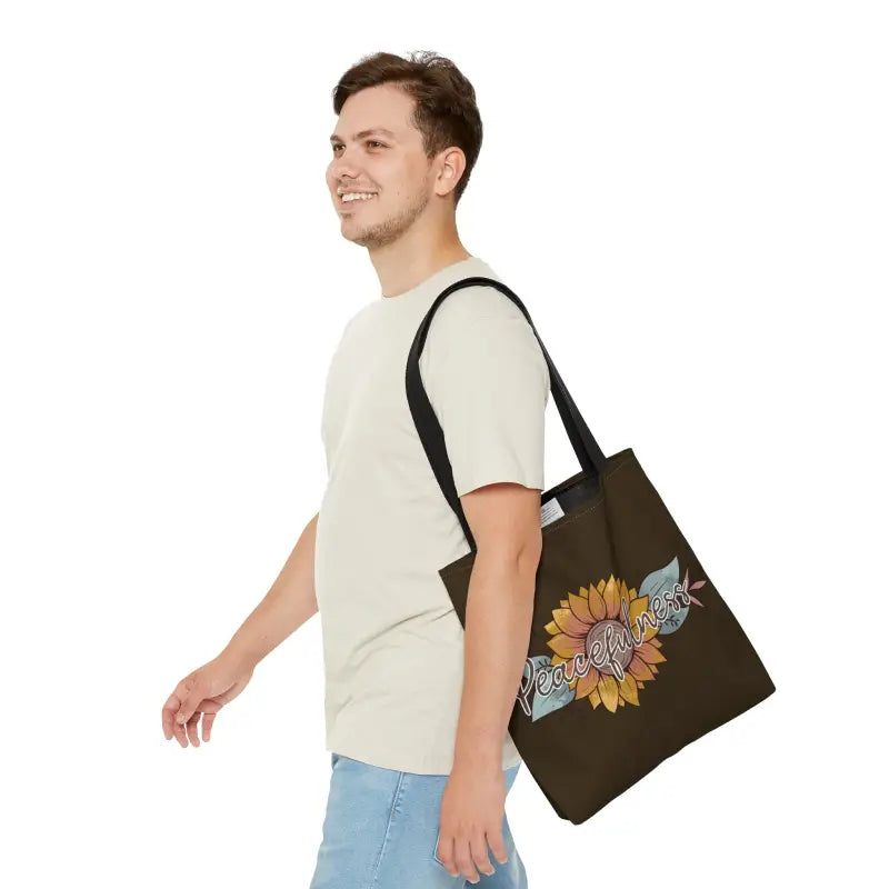 Stylish Sunflower Print Tote Bag for Every Outfit - Medium / Unisex / Open Top Bags