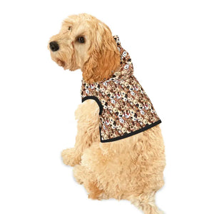 Dog Print Hoodie - Trendy Fashion Apparel - Dipaliz - Xxs / Black Rib