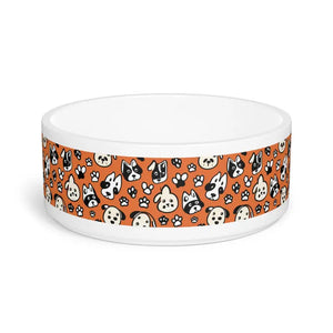Dog Print Pet Bowl - Ceramic Chic Design - Dipaliz - 16oz - Bowls Feeders & Waterers