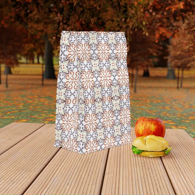 Chic Block Pattern Polyester Lunch Bag for All Ages - 11.75’’ × 7.25’’ 4.75’’ Accessories