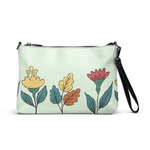 Crossbody Bag Faux Leather Pretty Flowers Sling by Dipaliz - Cross Body Bags