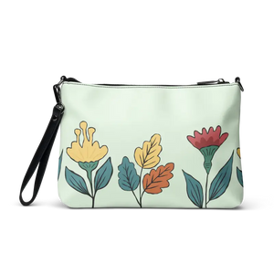 Crossbody Bag Faux Leather Pretty Flowers Sling by Dipaliz - Cross Body Bags