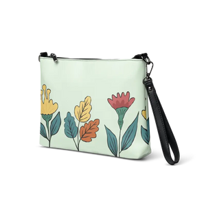 Crossbody Bag Faux Leather Pretty Flowers Sling by Dipaliz - Cross Body Bags