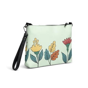 Crossbody Bag Faux Leather Pretty Flowers Sling by Dipaliz - Cross Body Bags