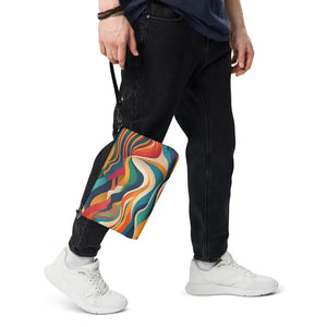 Crossbody Bag Faux Leather Wavy Stripes Bold Design - Dipaliz - Cross Body Bags