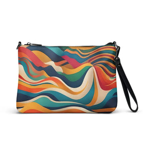 Crossbody Bag Faux Leather Wavy Stripes Bold Design - Dipaliz - Cross Body Bags