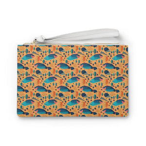 Fish Pattern Clutch Bag Chic Vegan Leather Evening Purse - Dipaliz - one Size - Bags