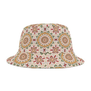 Bucket Hats - Floral Geometric Mandala Pattern - Dipaliz