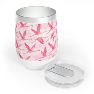 Flamingo Wine Tumbler - Premium Stainless Steel Chic Design - Dipaliz - White / 12oz - Tumblers