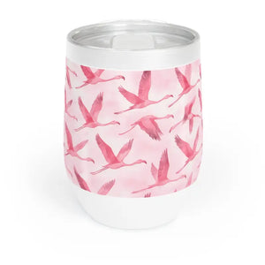 Flamingo Wine Tumbler - Premium Stainless Steel Chic Design - Dipaliz - White / 12oz - Tumblers