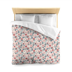 Chic Floral Microfiber Duvet Cover - Vibrant Bedroom Style - Dipaliz - Covers