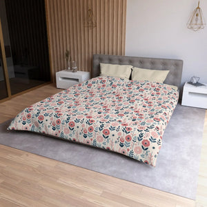Chic Floral Microfiber Duvet Cover – Soft Bedding - Dipaliz - Covers