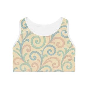 Chic Floral Sports Bra for Intense Workouts - Dipaliz - Bras