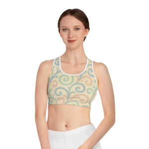 Chic Floral Sports Bra for Intense Workouts - Dipaliz - s / White Stitching - Bras